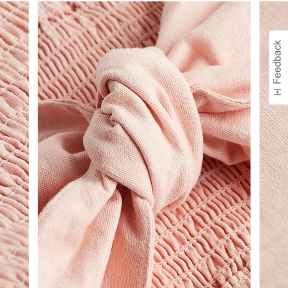 Express linen blend bandeau tie top - Picture 5 of 5